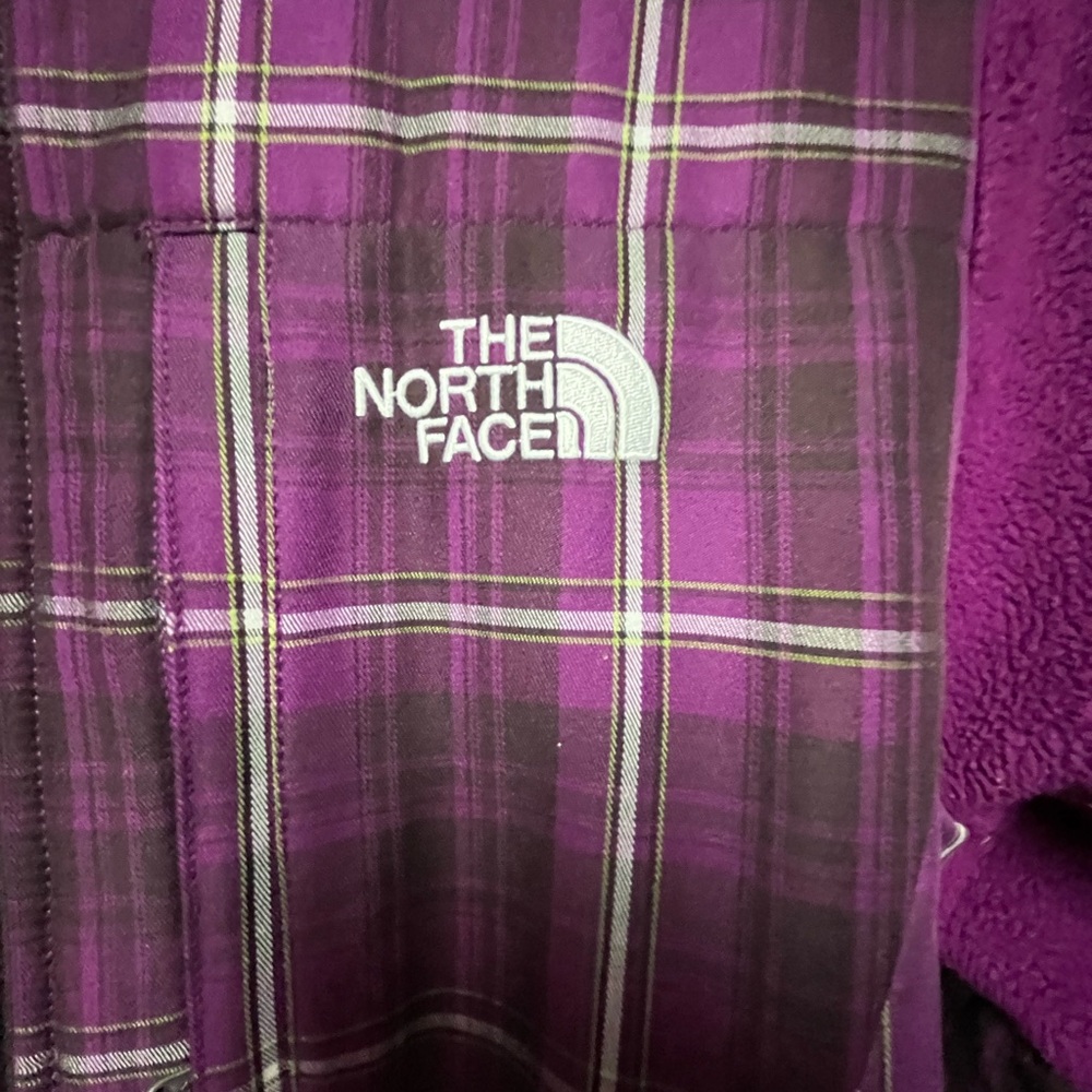 The North Face Purple Checkered Fleece Jacket - Picture 7 of 11